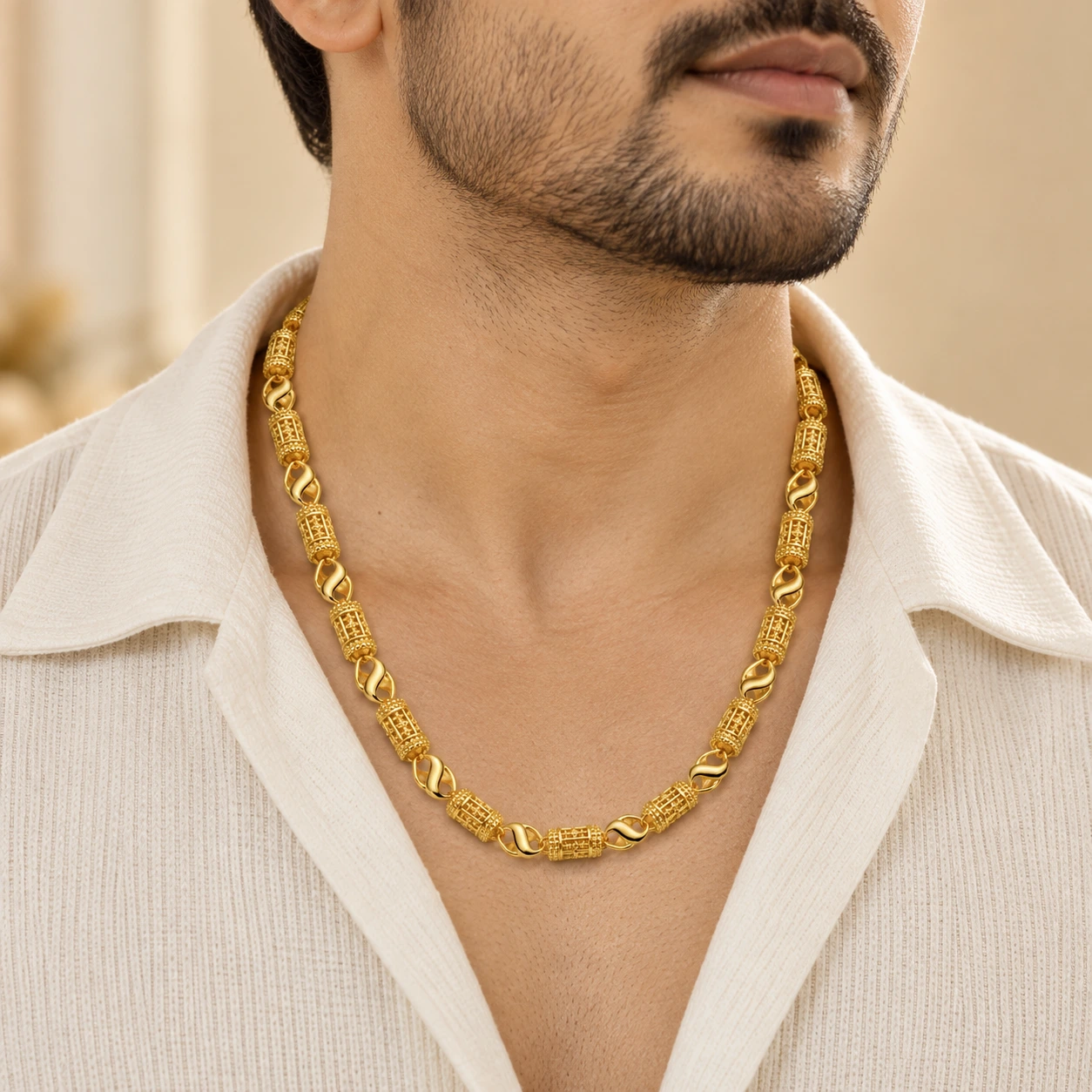 1 Gram Micro Polish Gold Plated Men's Designer Link Chain