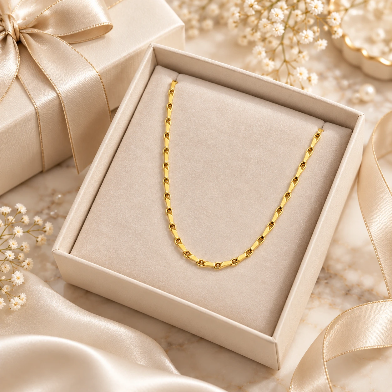 1 Gram Micro Polish Gold Plated Women's Designer Link Chain