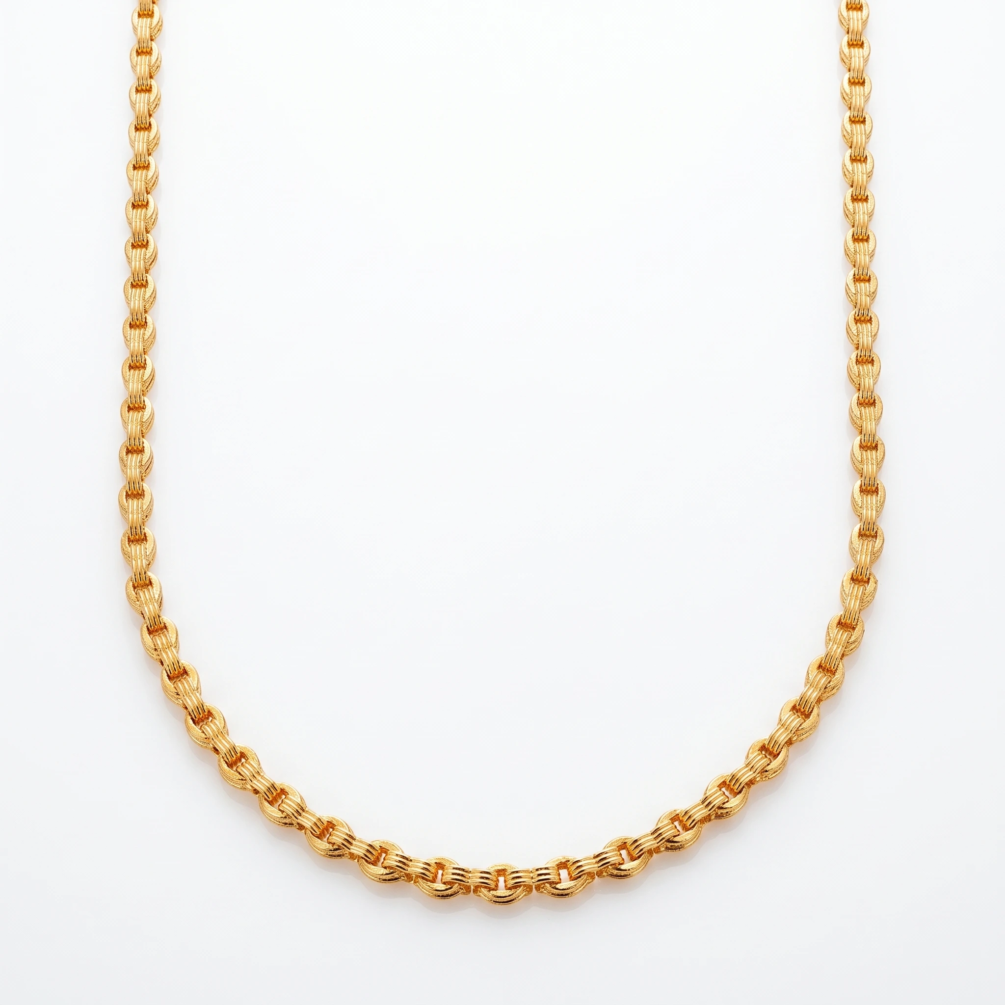 1 Gram Micro Polish Gold Plated Women's Twisted Rope Link Chain